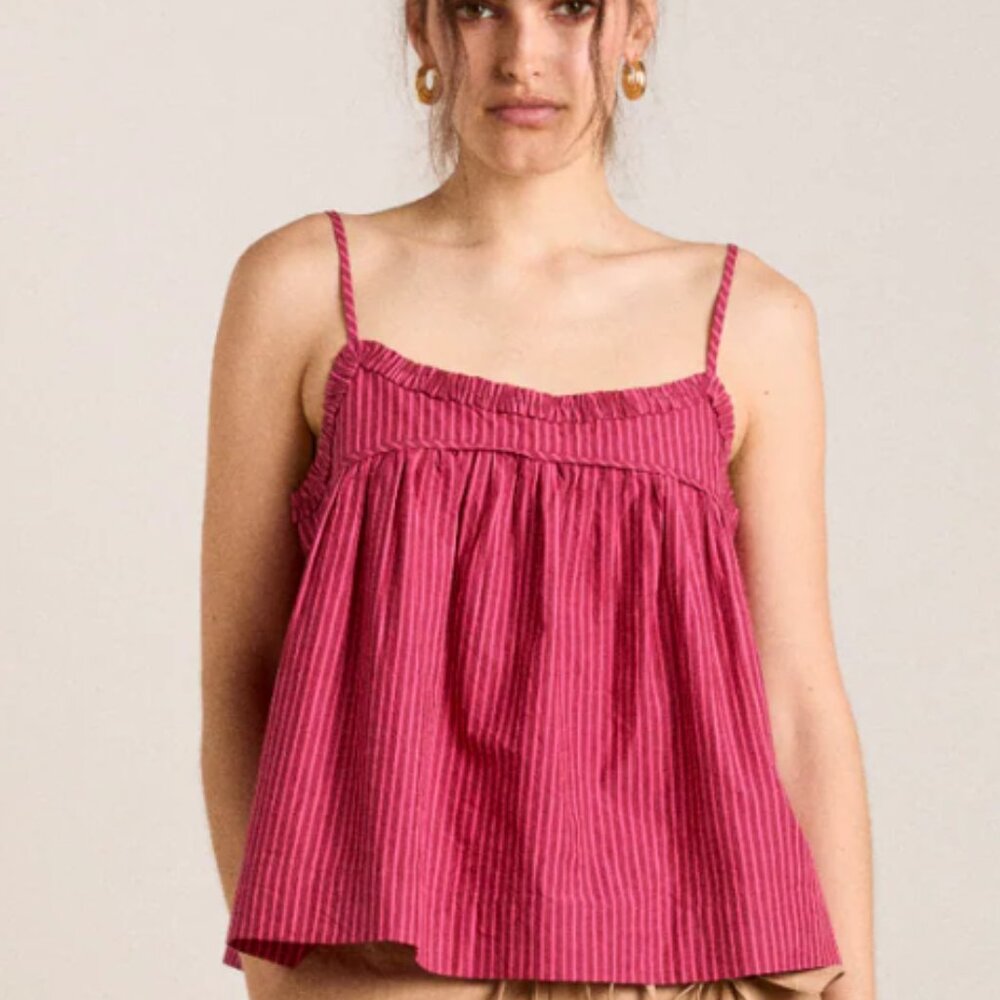 Women's Pink Striped Tank Top
